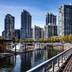 Set of residential buildings in Vancouver