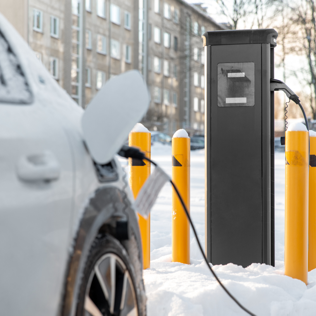 Electric vehicles charging in winter