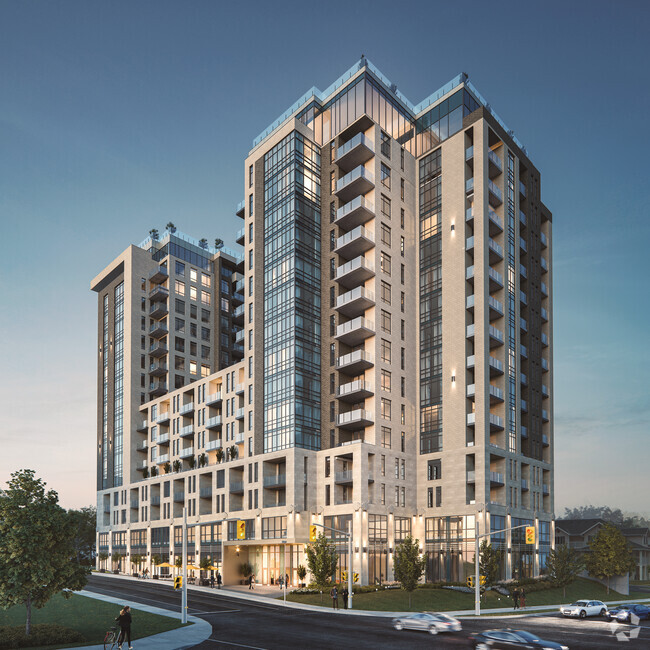 A modern condominium building in Ottawa, featuring a sleek design with glass windows and balconies, representing the potential for smart billing solutions in multi-residential properties.